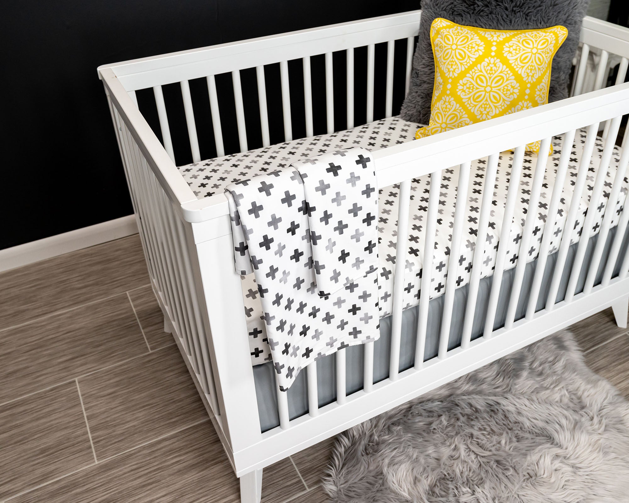 Hugo's Hazy Cross Deluxe Crib Bedding Set